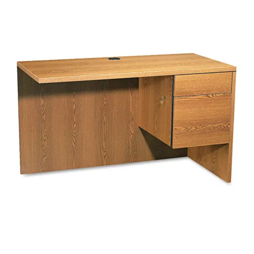 10500 Series L Workstation Return, 3/4 Height Left Ped, 48w X 24d X 29.5h, Harvest