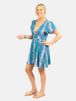 Alba Ruffled Sleeve Short Dress