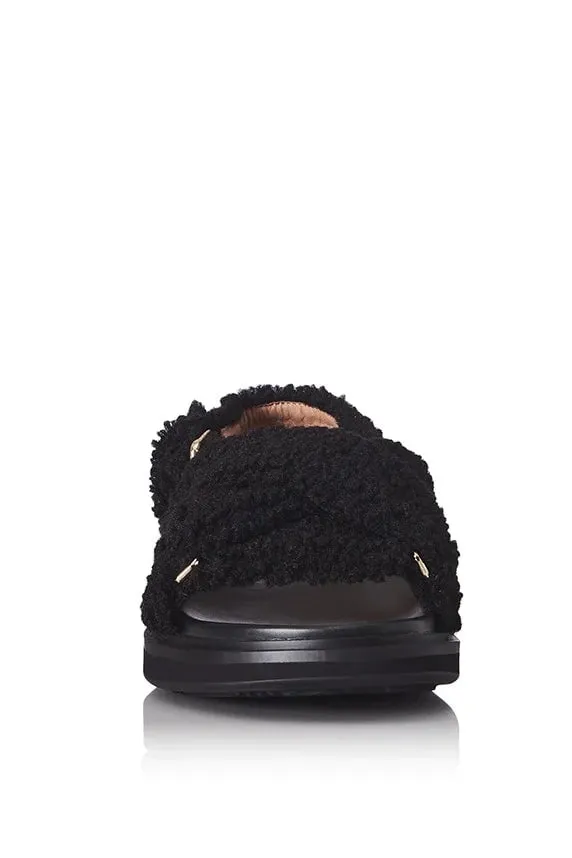ALIAS MAE BIRDIE SANDAL - BLACK SHIRLING