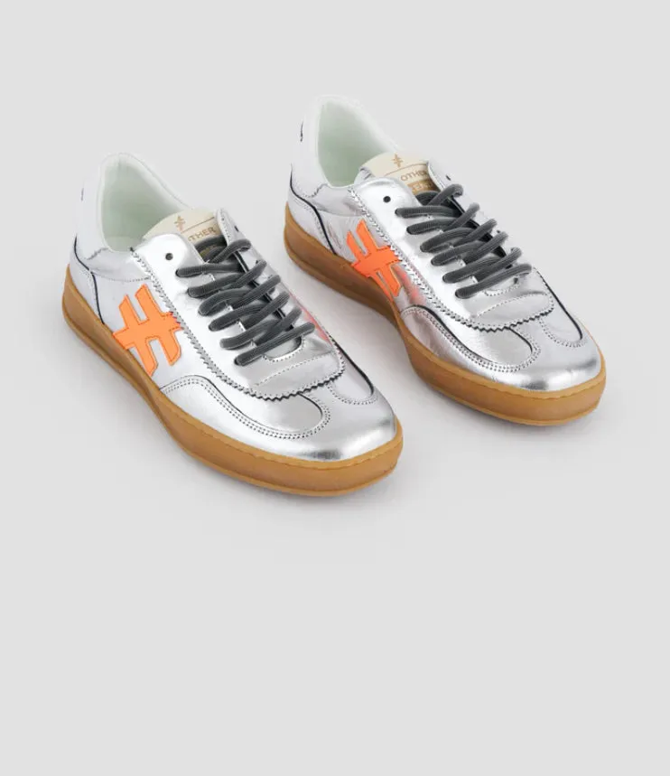 ANOTHER TREND - [A032M341 Plata]Silver and Neon Orange Trainers [Back Soon]