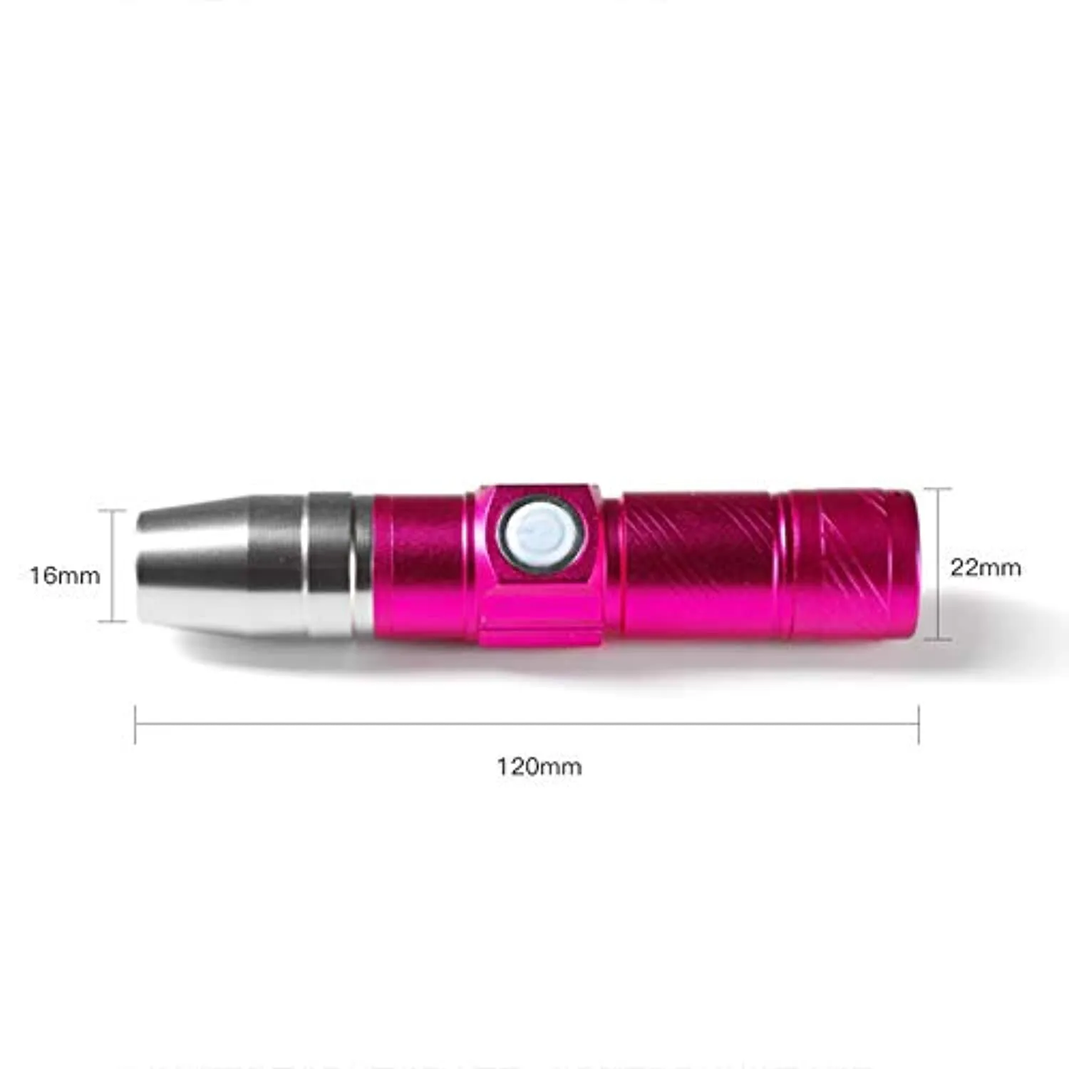 Anself Nail LED Flashlight Mini Flashlights for Nails Drying Lamp Rechargeable & Portable Nail Dryer for Nail UV Gel (Rose red)