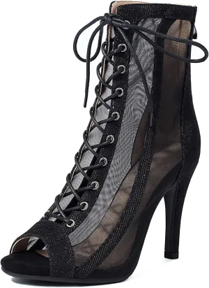 AOQUNFS Women's Ballroom Dance Shoes Open Toe Practice Performance Dance Heels,Model K700