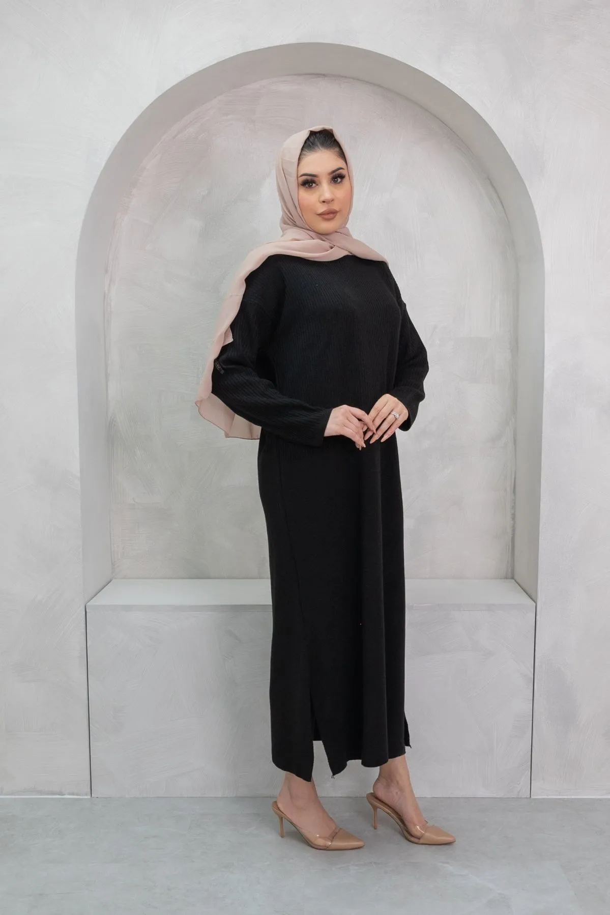 Ava Black Knit Dress