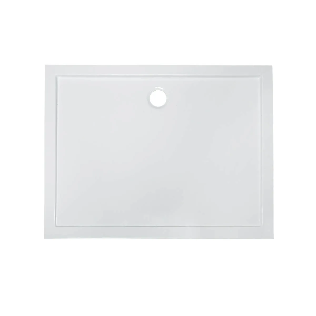 Bathroom Shower Tray Plastic Gloss White Rectangular (L)900mm (W)1200mm (H) 40mm