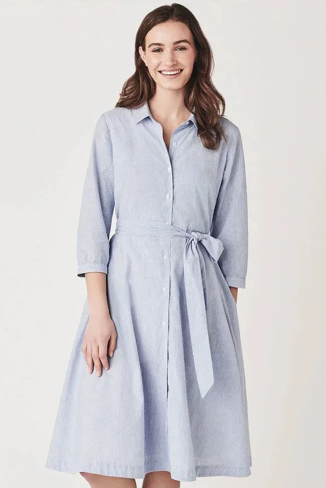 Blue Stripe 'Helene' Shirt Dress