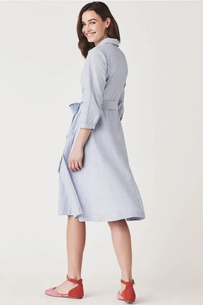Blue Stripe 'Helene' Shirt Dress