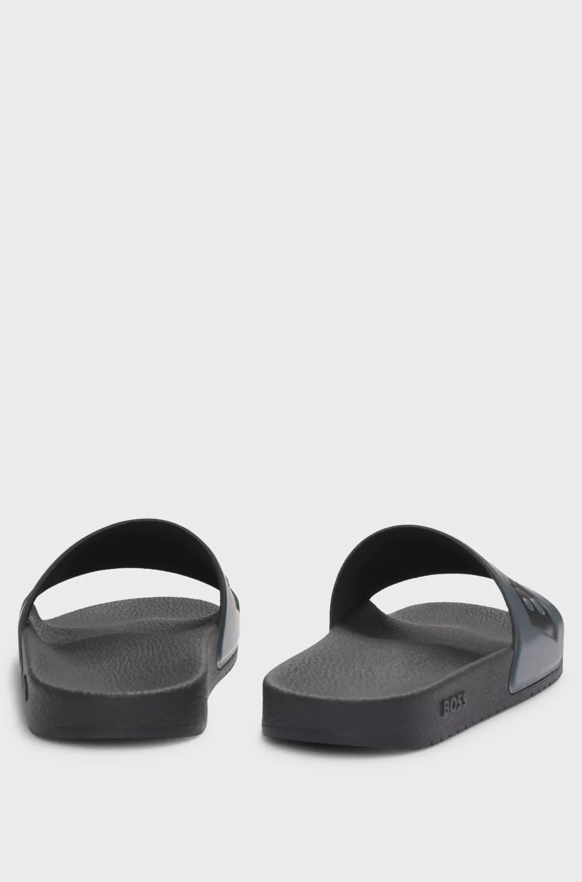 Boss Italian-Made Slides with Large Logo Detail