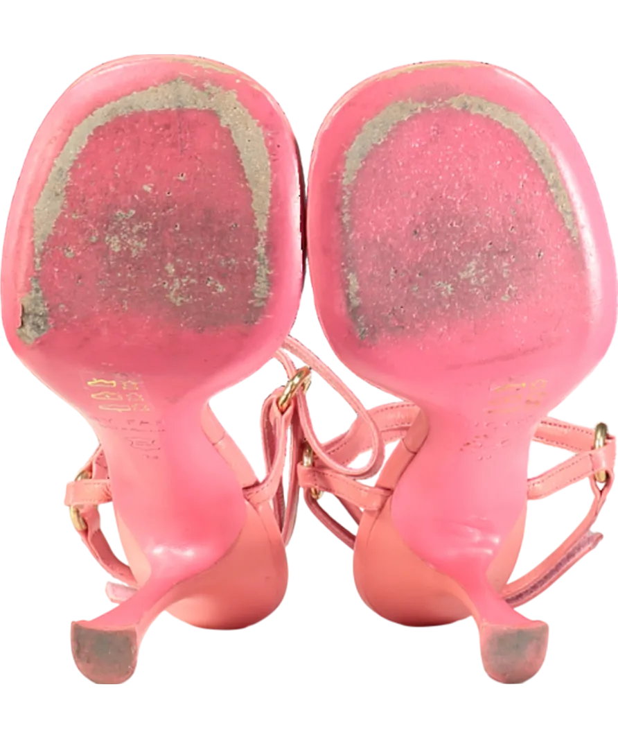 BY FAR Hot Pink Open Toe Heels UK 5 EU 38 