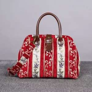 Carpet Purse Victorian Stripes Red