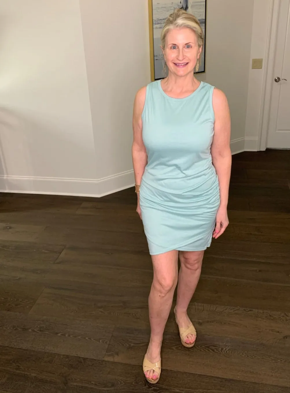 Casual Summer Mini Dress with Ruching
