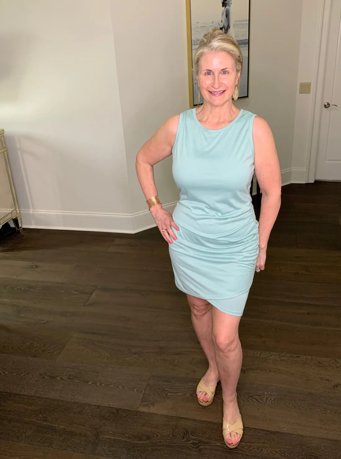 Casual Summer Mini Dress with Ruching