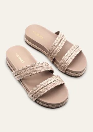 Catalinas Raffia Slide