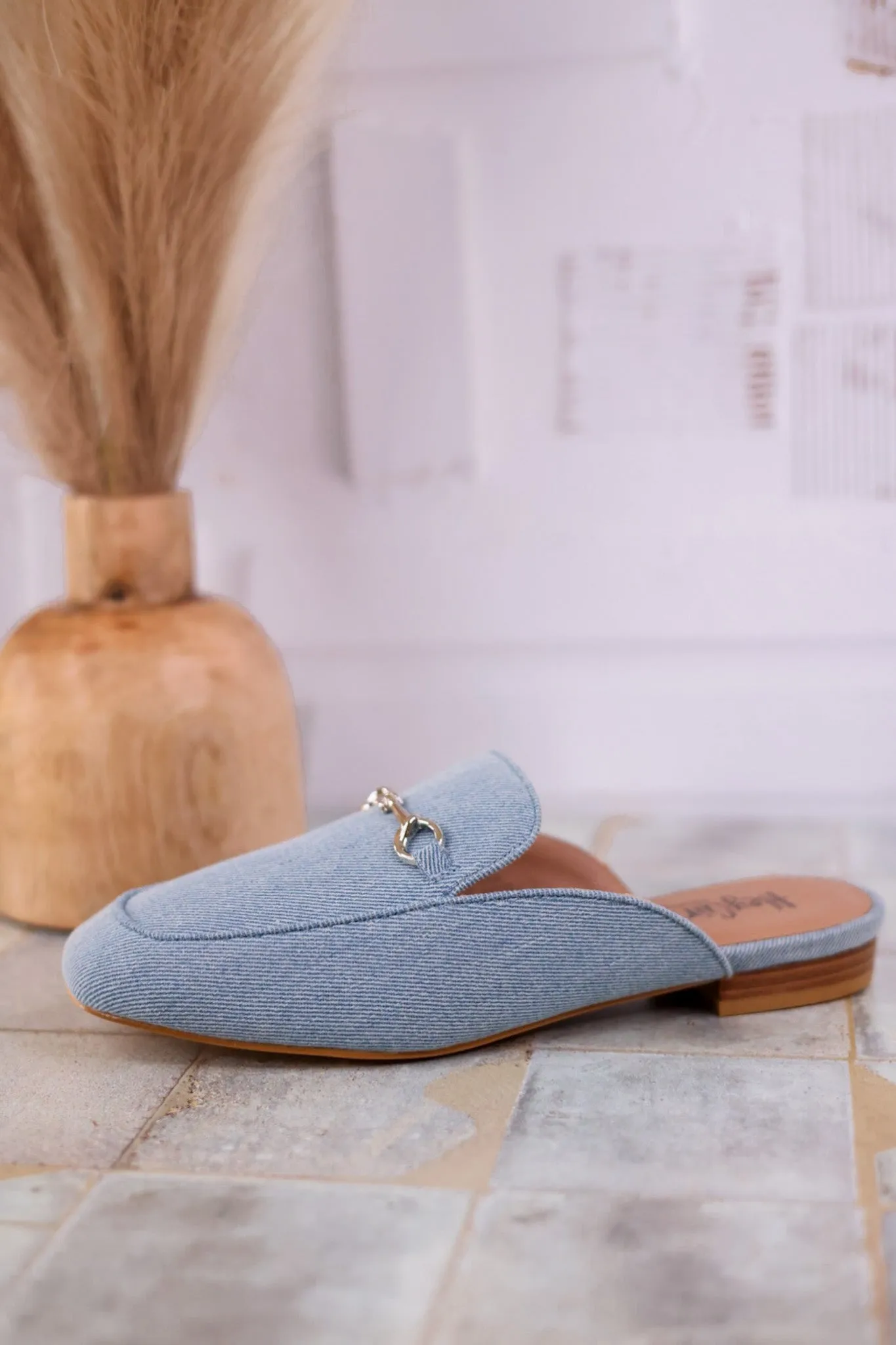 Charmer Blue Denim Mules