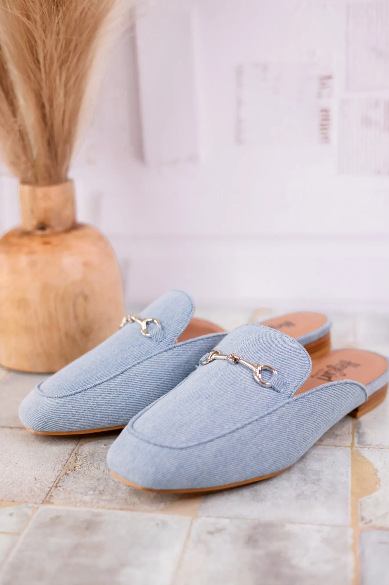 Charmer Blue Denim Mules