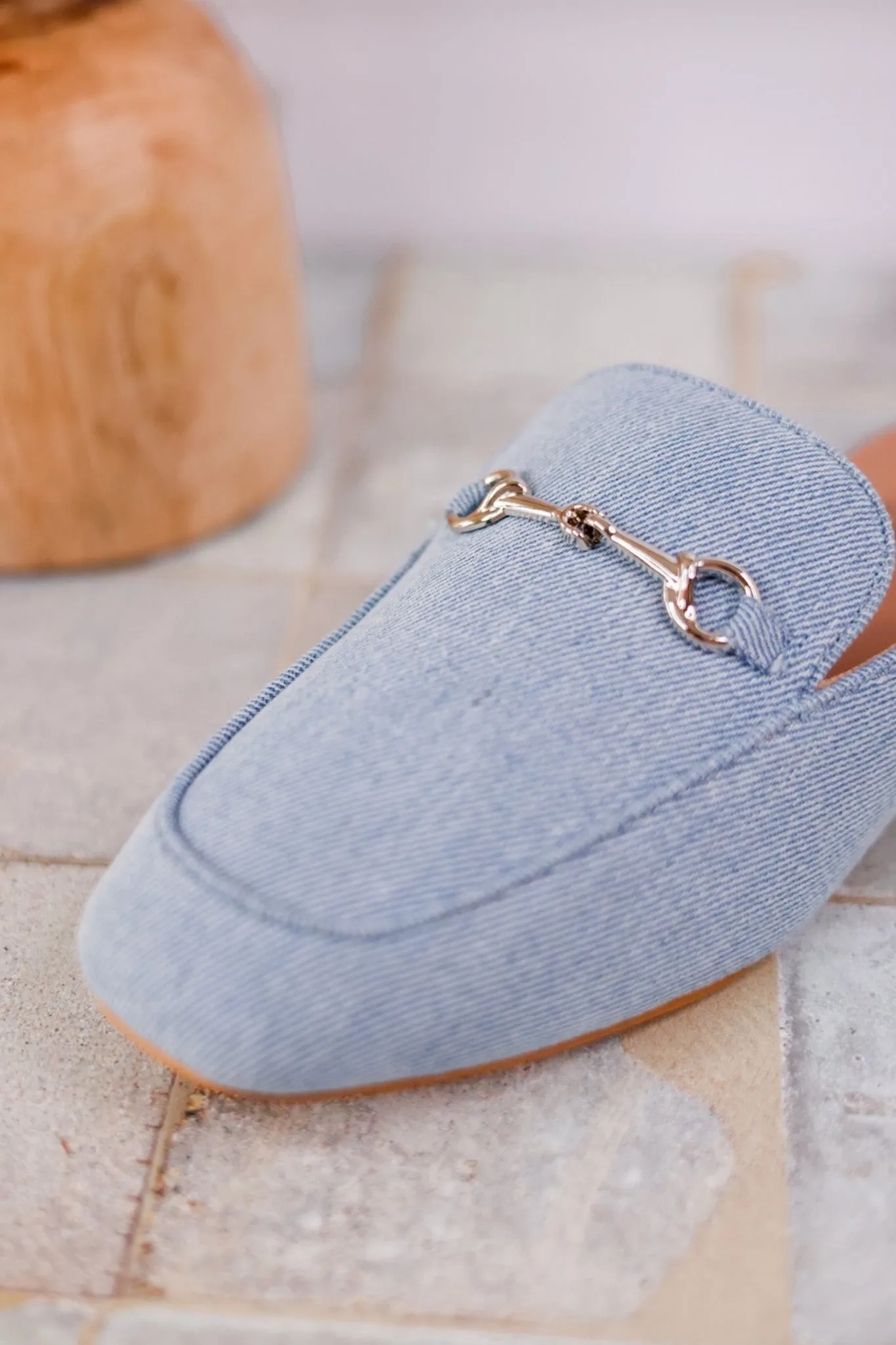 Charmer Blue Denim Mules