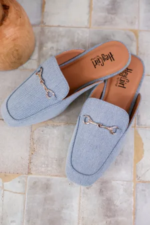 Charmer Blue Denim Mules