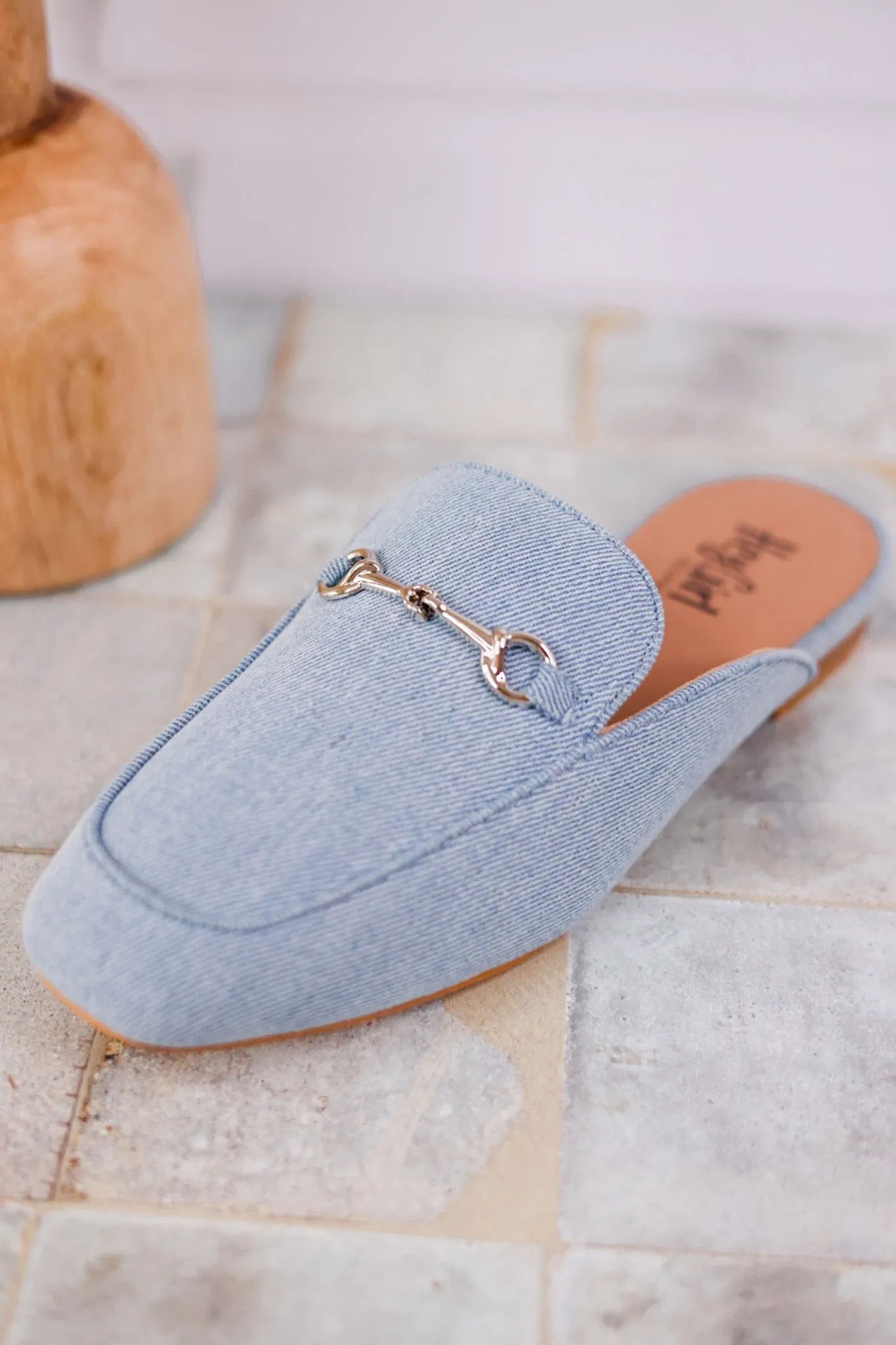 Charmer Blue Denim Mules