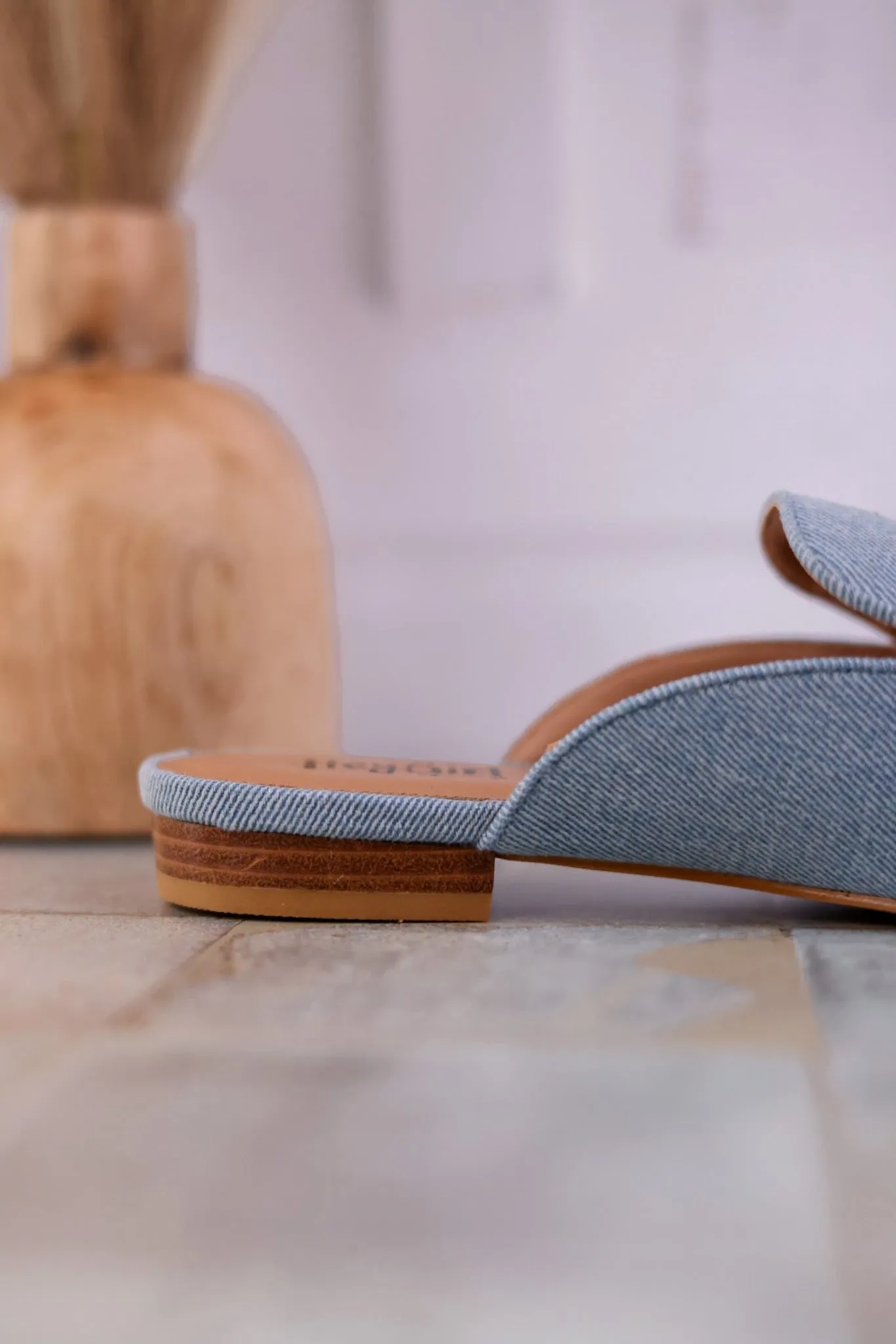 Charmer Blue Denim Mules