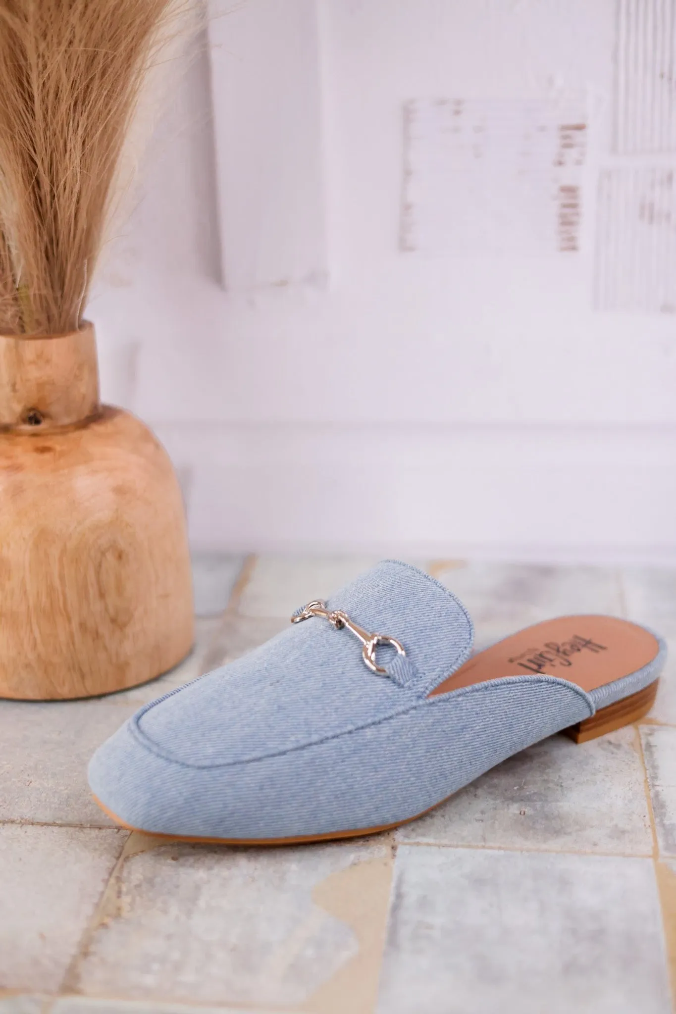 Charmer Blue Denim Mules