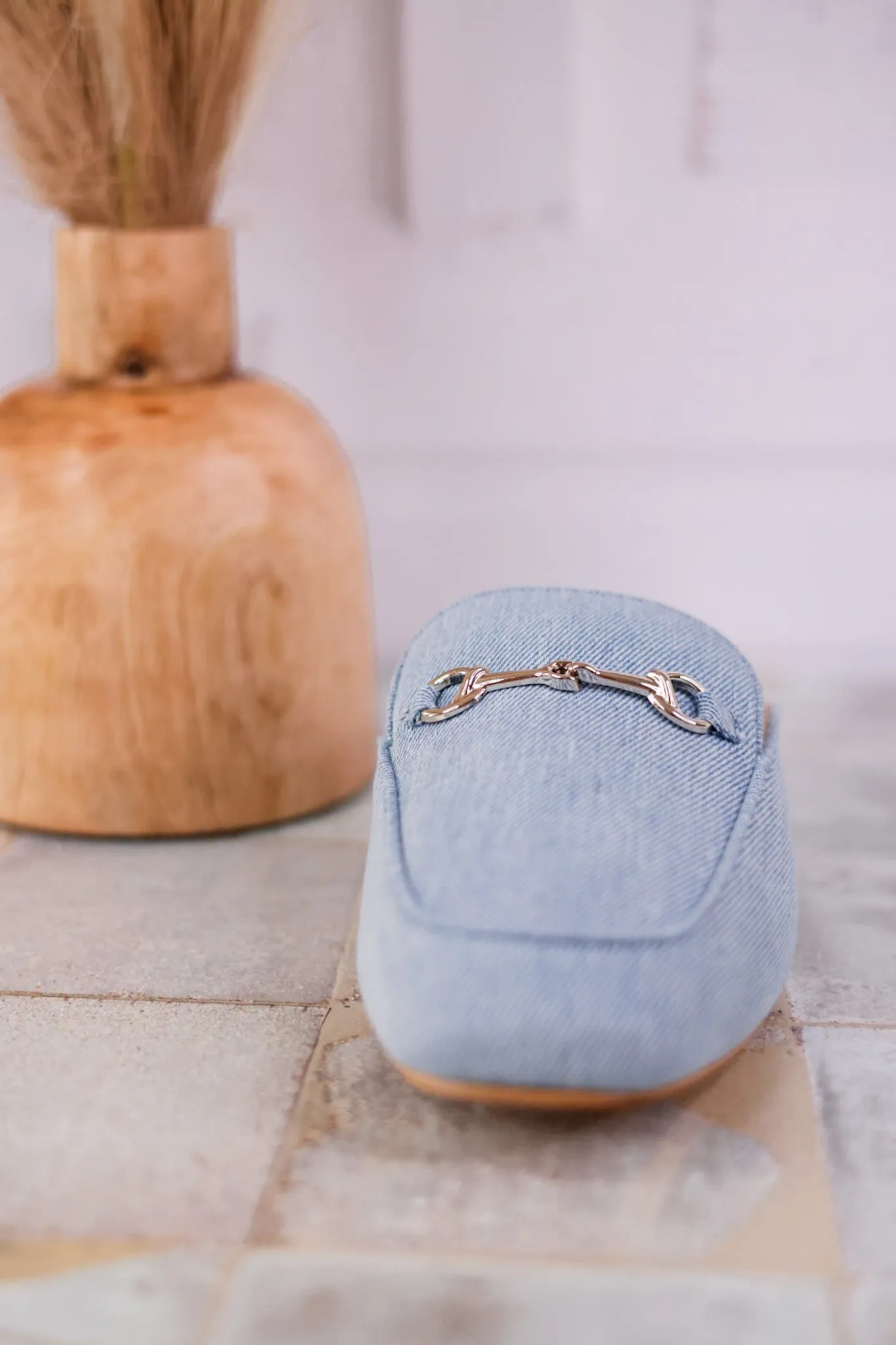 Charmer Blue Denim Mules
