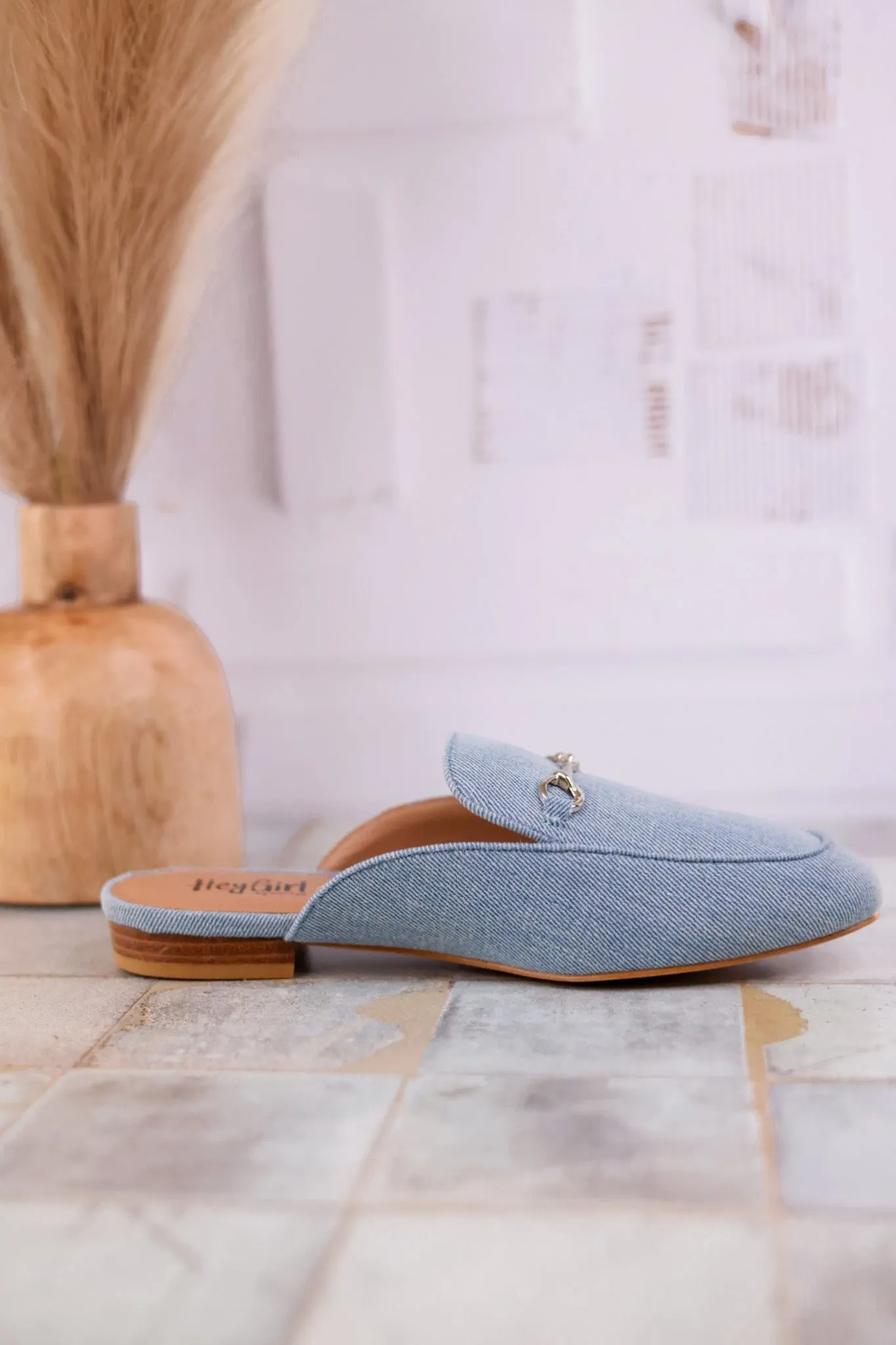 Charmer Blue Denim Mules