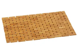 Cortesi Home Mosa Natural Bamboo Large Shower Mat, 24x16