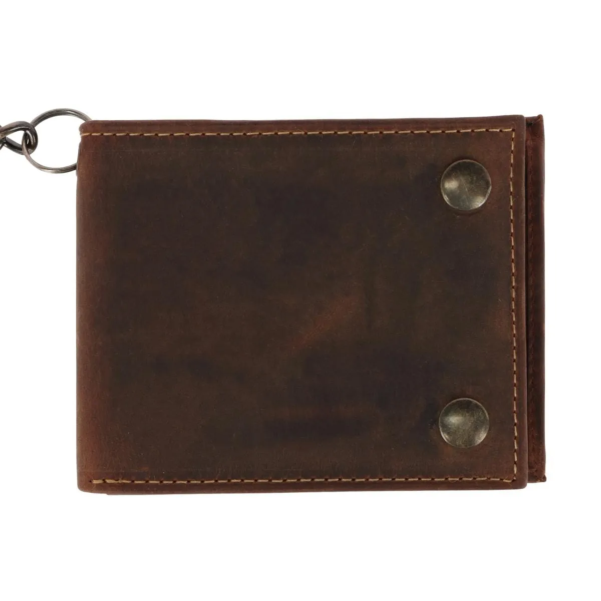 CTM® Men's Leather Bifold Chain Wallet