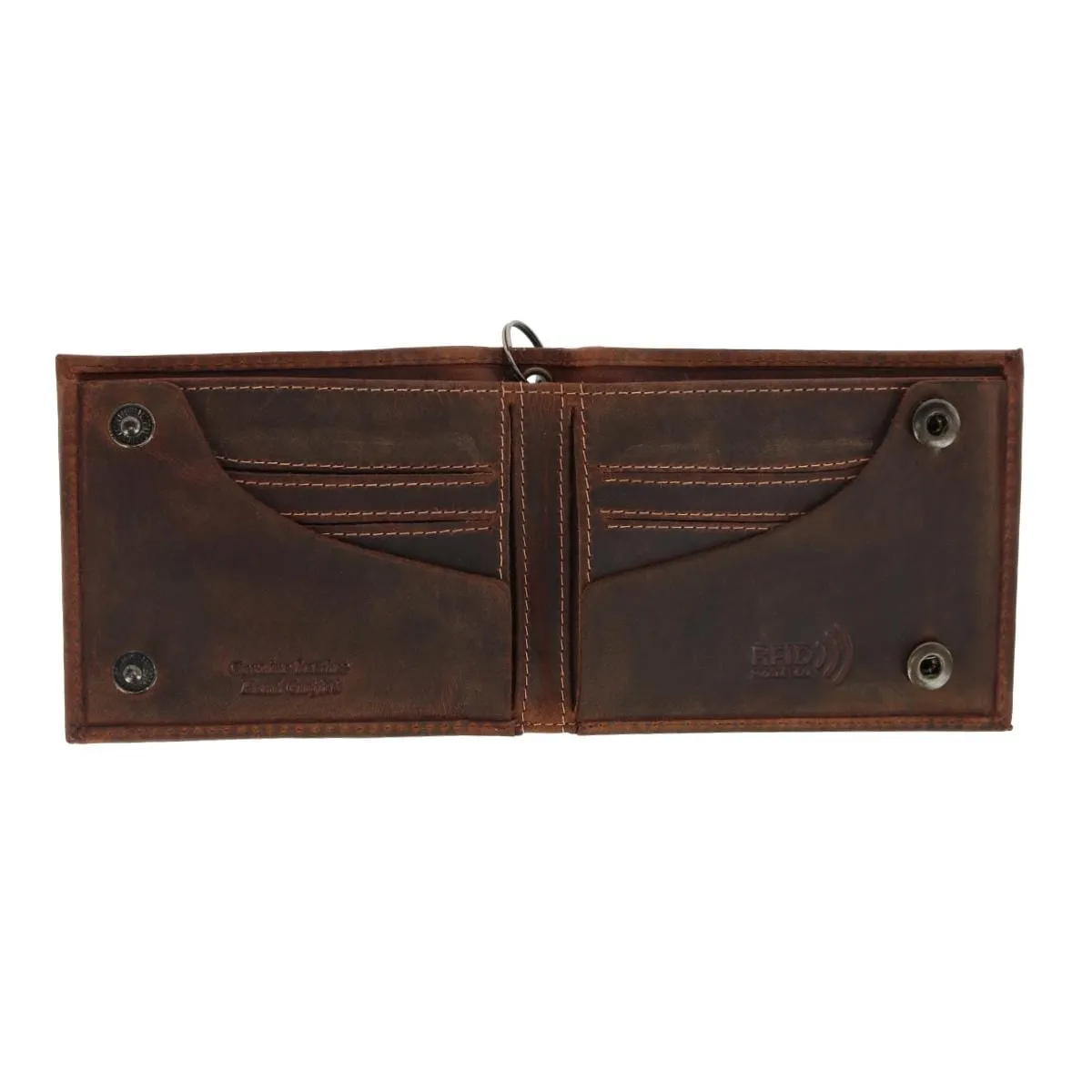 CTM® Men's Leather Bifold Chain Wallet