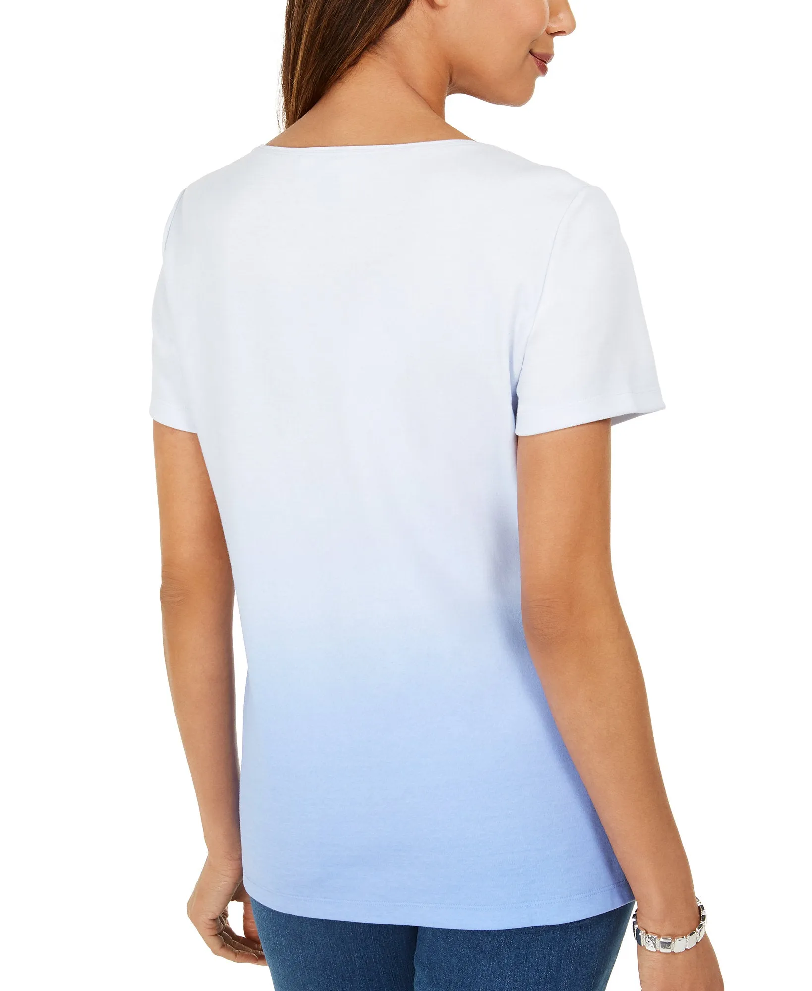 Daisy-Shine Scoop-Neck Top