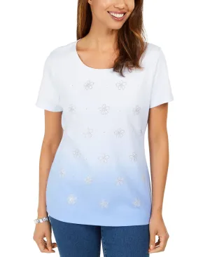 Daisy-Shine Scoop-Neck Top