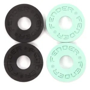 Fender Strap Blocks 4-Pack 2 Black/2 Surf Green