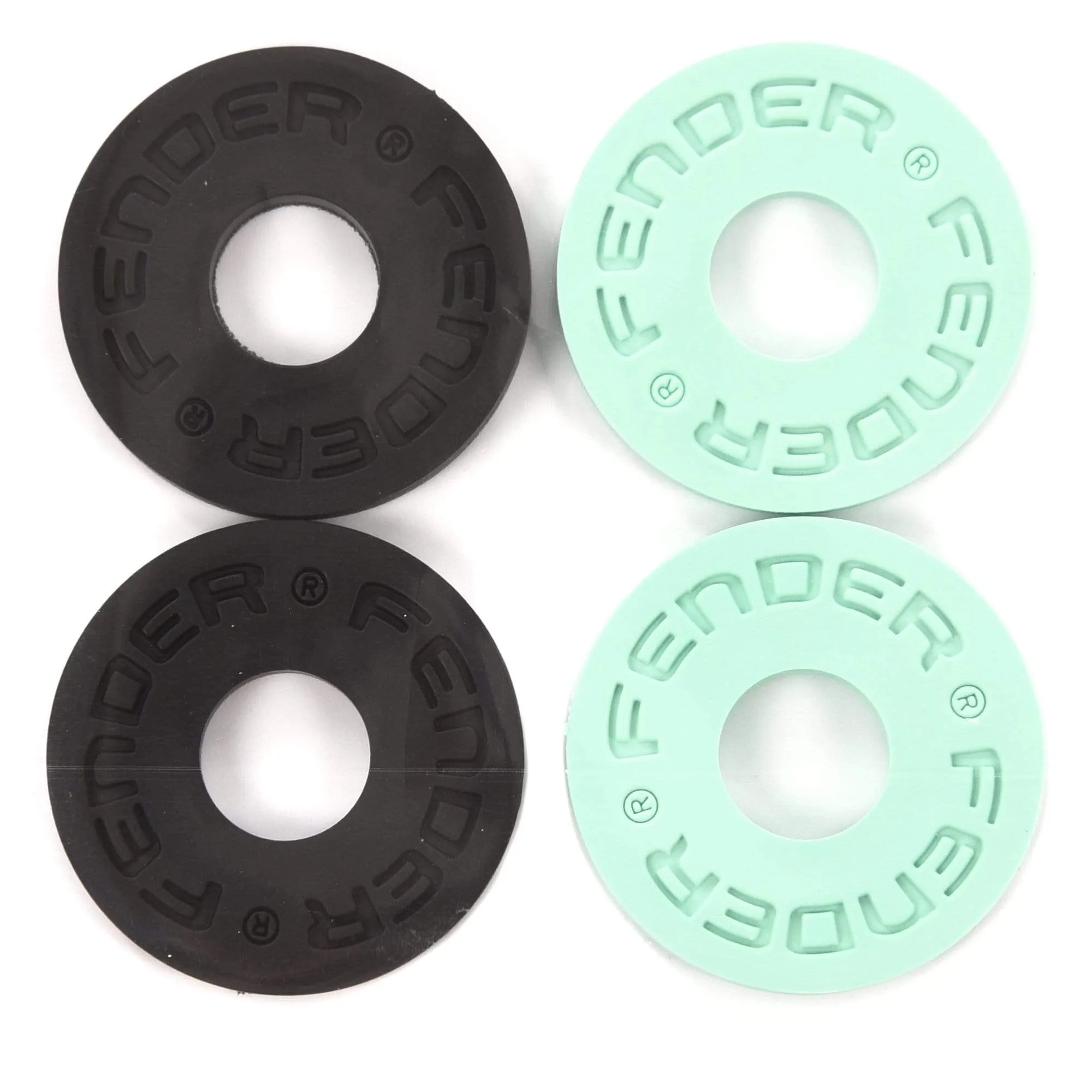 Fender Strap Blocks 4-Pack 2 Black/2 Surf Green