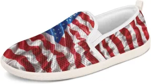 Flag Shoes Casual Walking Shoes Women's Shoes Flats Wide Sneakers Mesh Flats