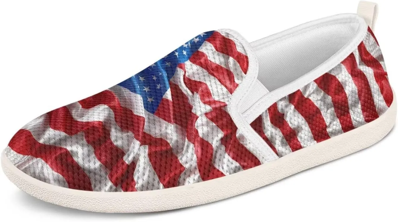Flag Shoes Casual Walking Shoes Women's Shoes Flats Wide Sneakers Mesh Flats