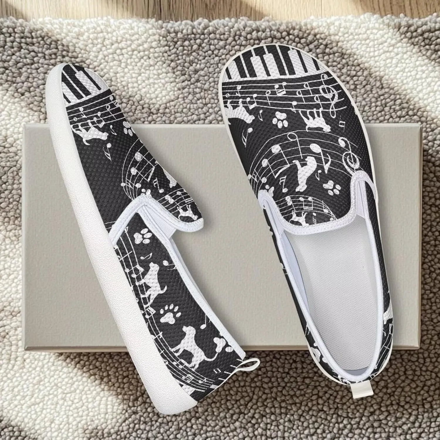 Flag Shoes Casual Walking Shoes Women's Shoes Flats Wide Sneakers Mesh Flats
