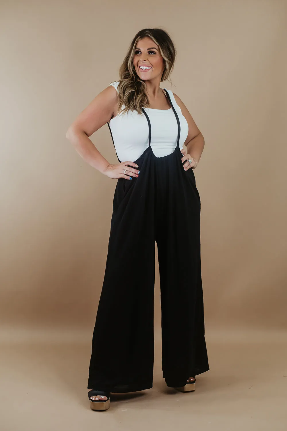Head Over Heels Jumpsuit, Black