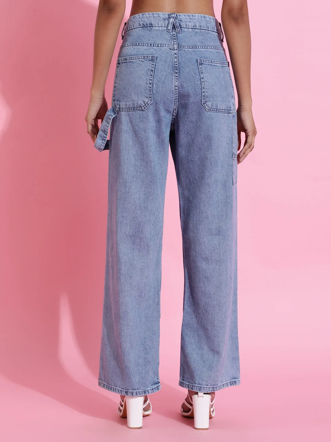 Light Blue Baggy Fit Denim Jeans
