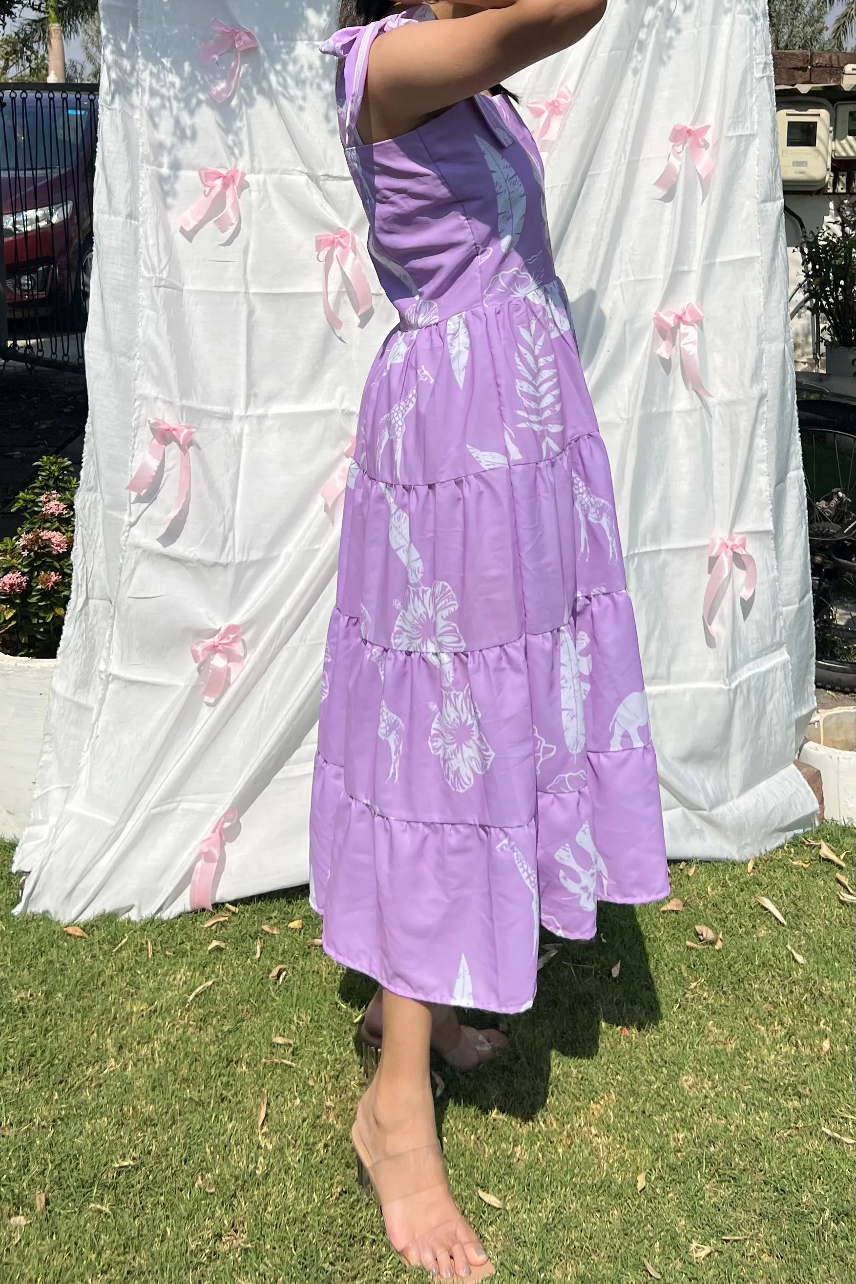 Lilac maxi dress