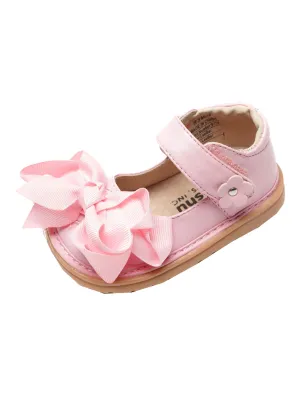 Mooshu Trainers Girls Pink Ready Set Mary Jane Squeaky Shoes 3-4 Baby