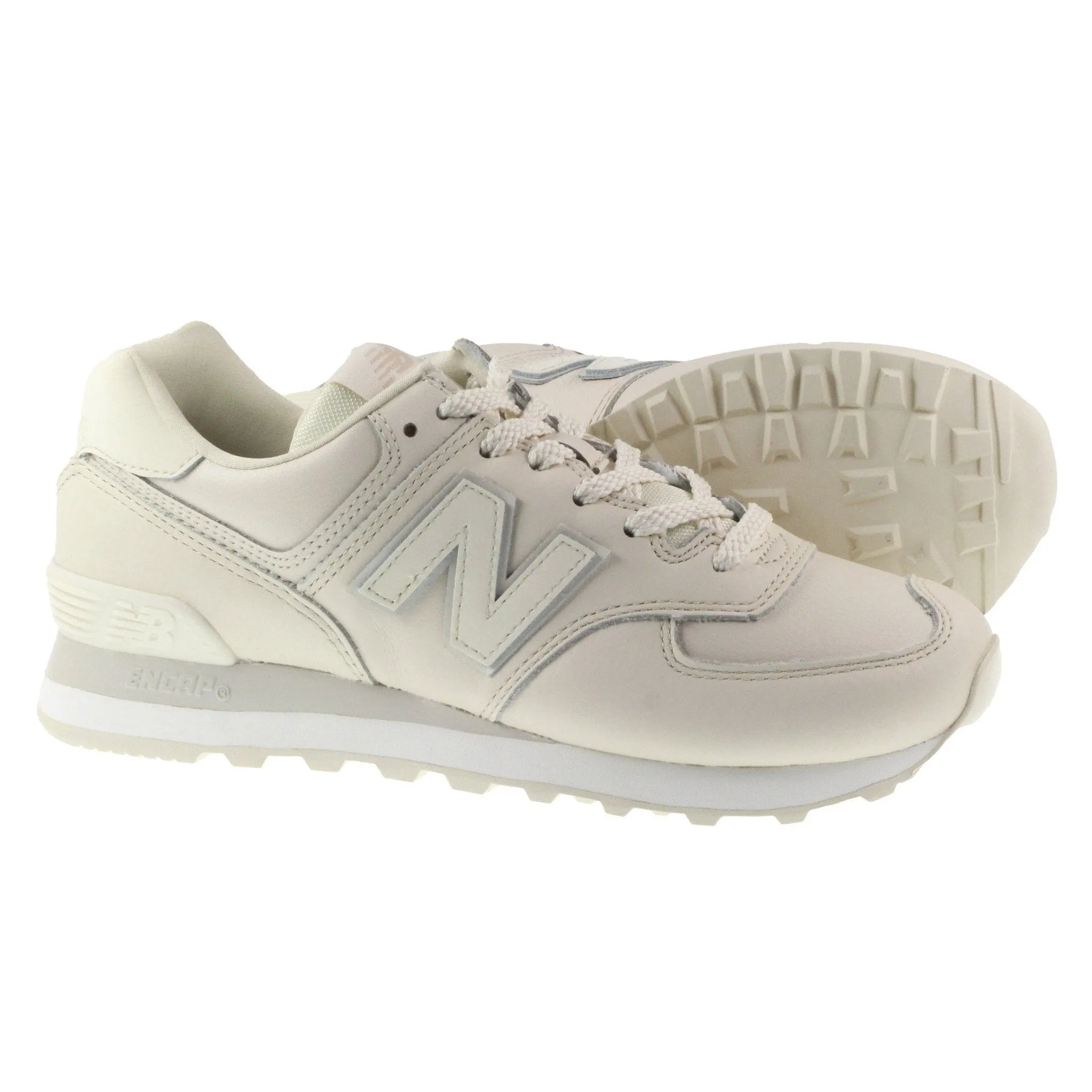 New Balance Trainers Womens 574 Leather Off White