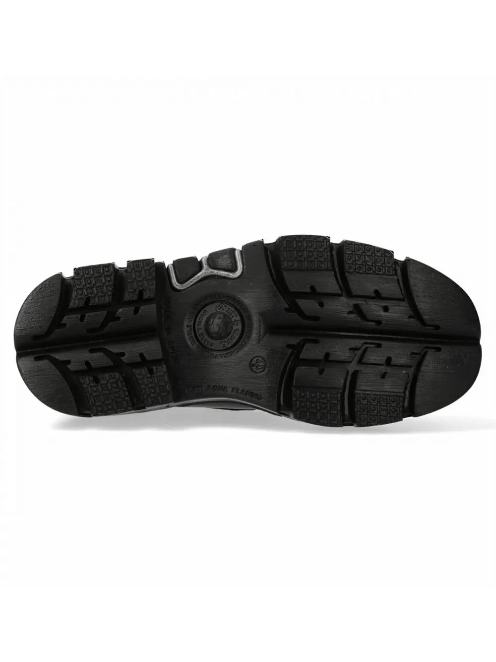 NEW ROCK Black Urban Rock Slip-On Shoes with Metal Emblem