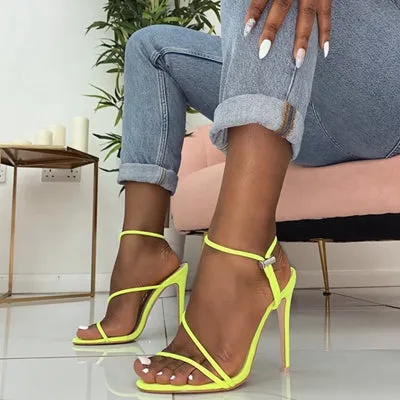 Open Toe Ankle Strap Heels