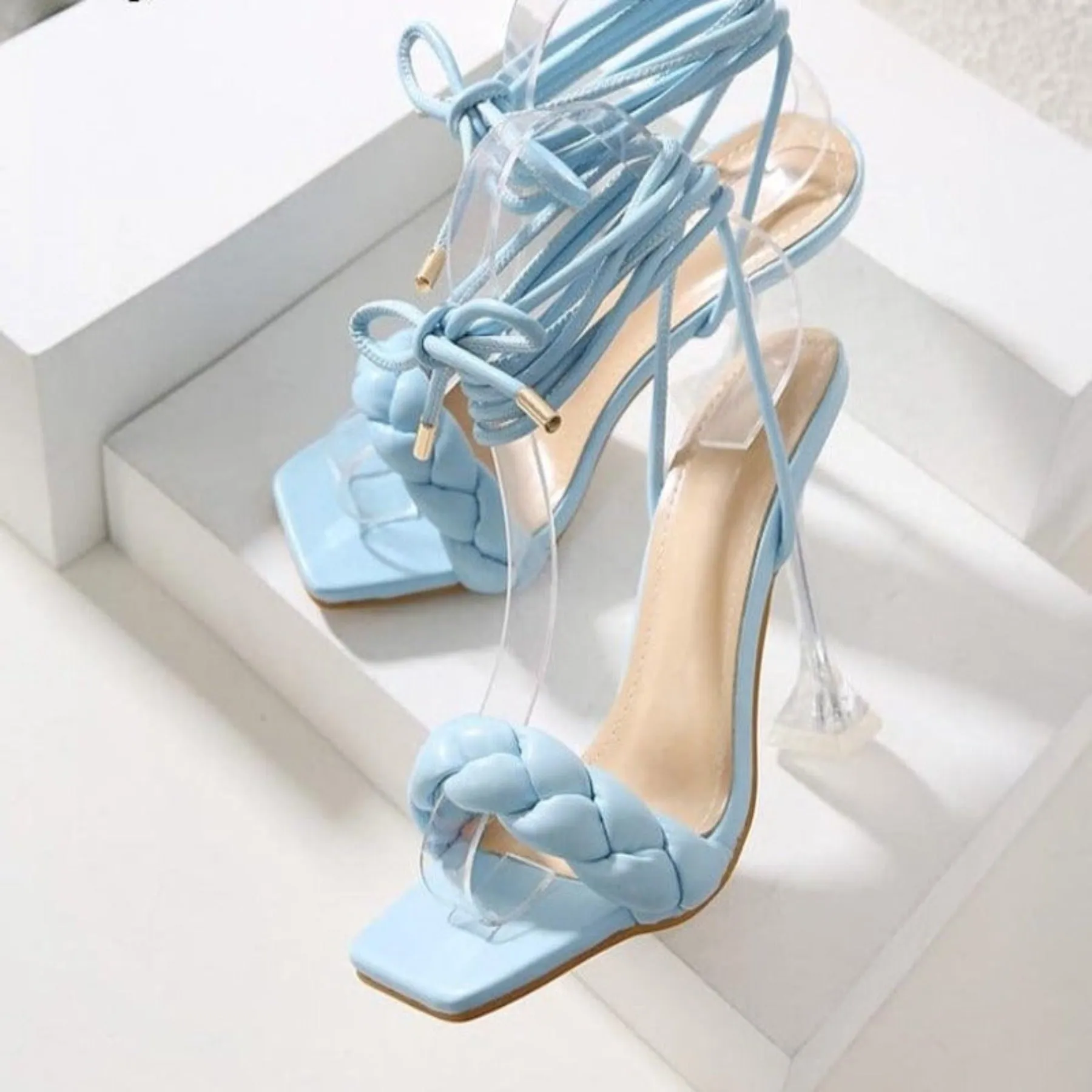 Open Toe Sandals Transparent High Heels