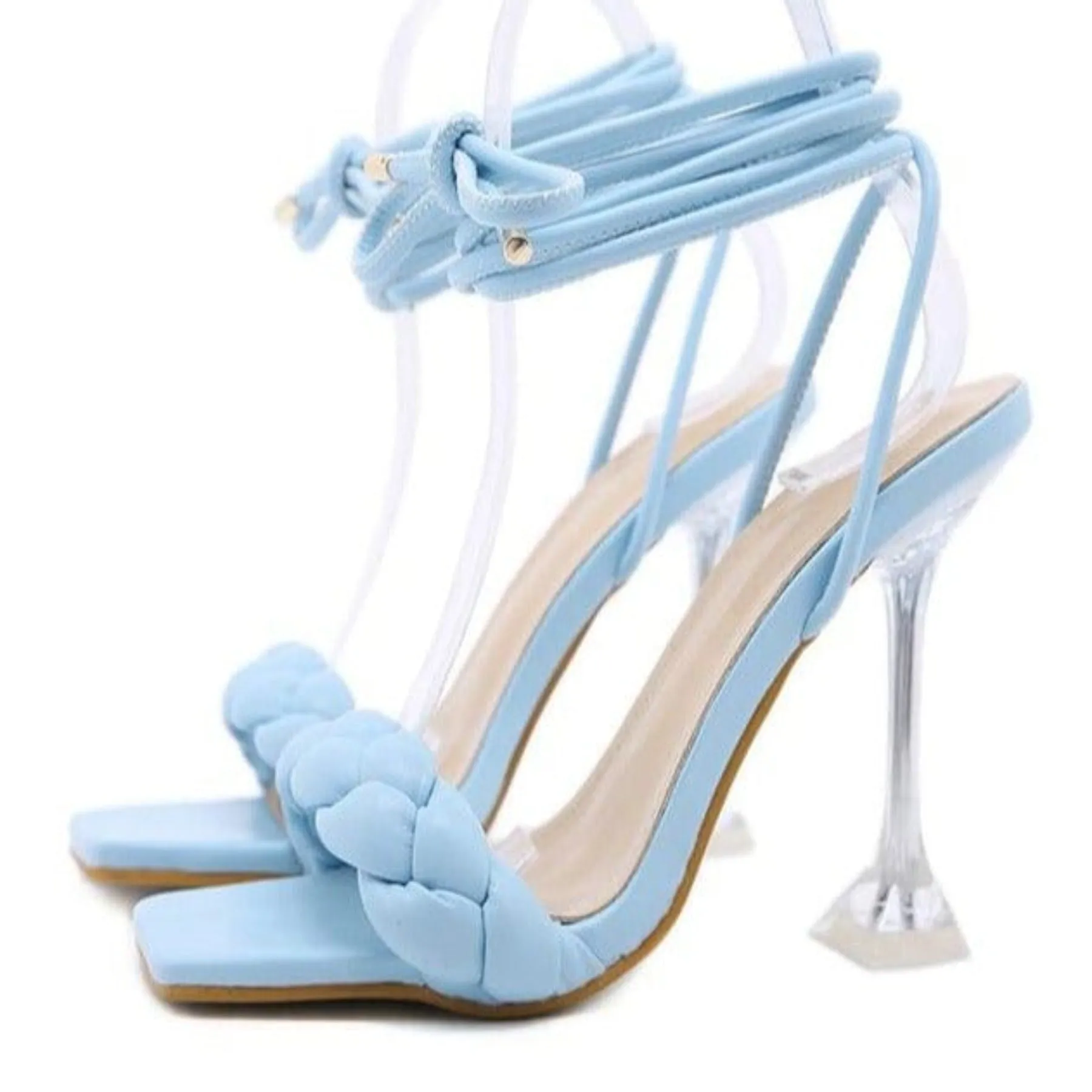 Open Toe Sandals Transparent High Heels