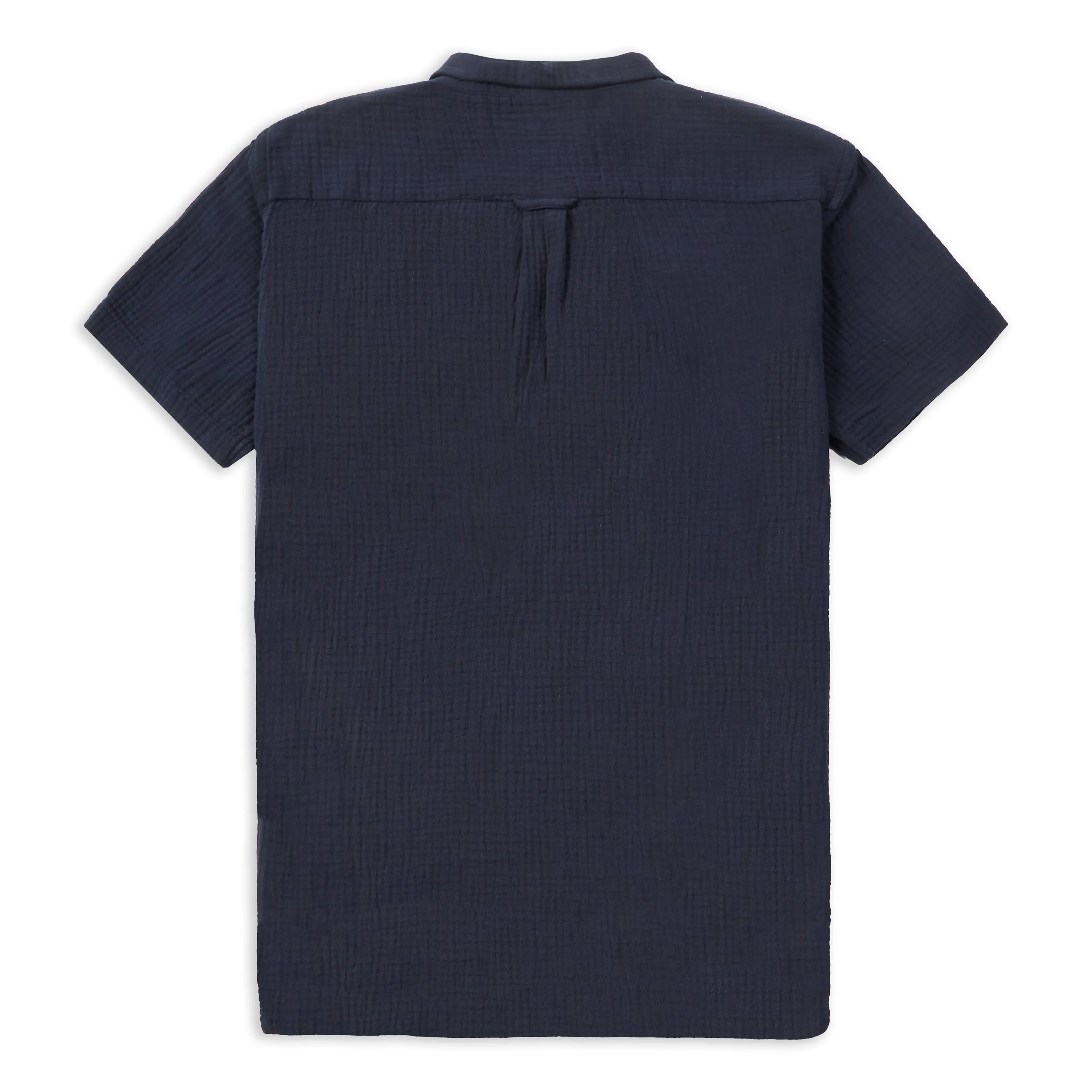 Pop Over Short Sleeve Morton Shirt  - Navy