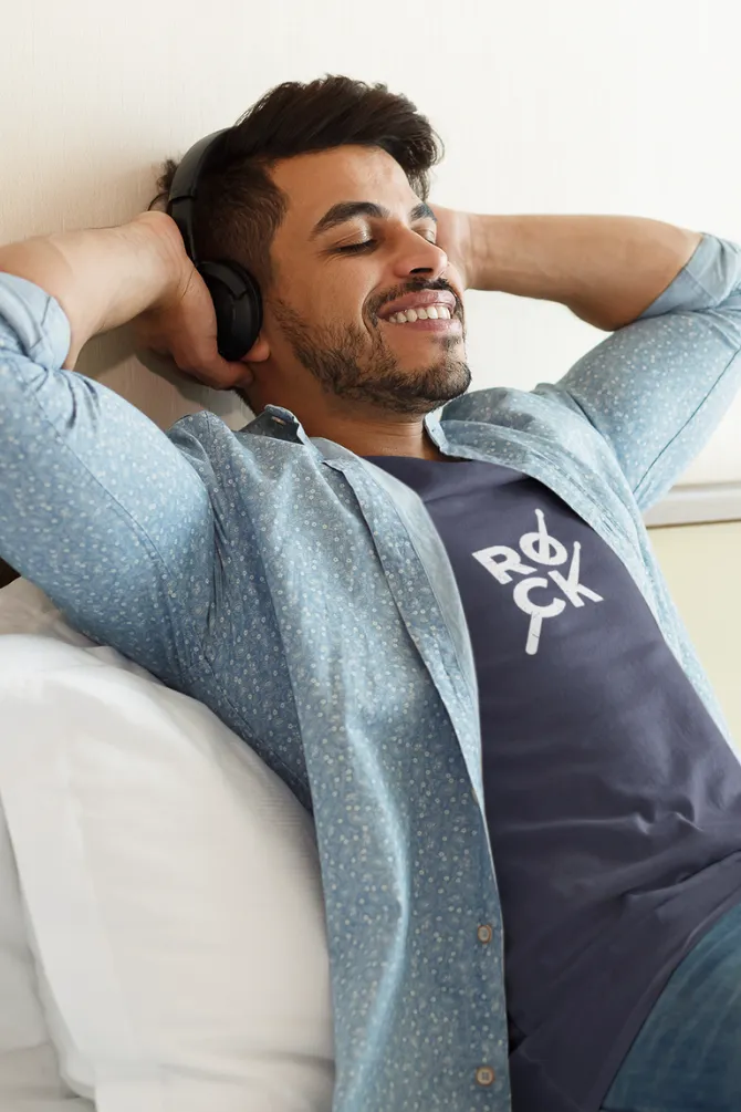 Rock Rhythms Printed T-shirt for men
