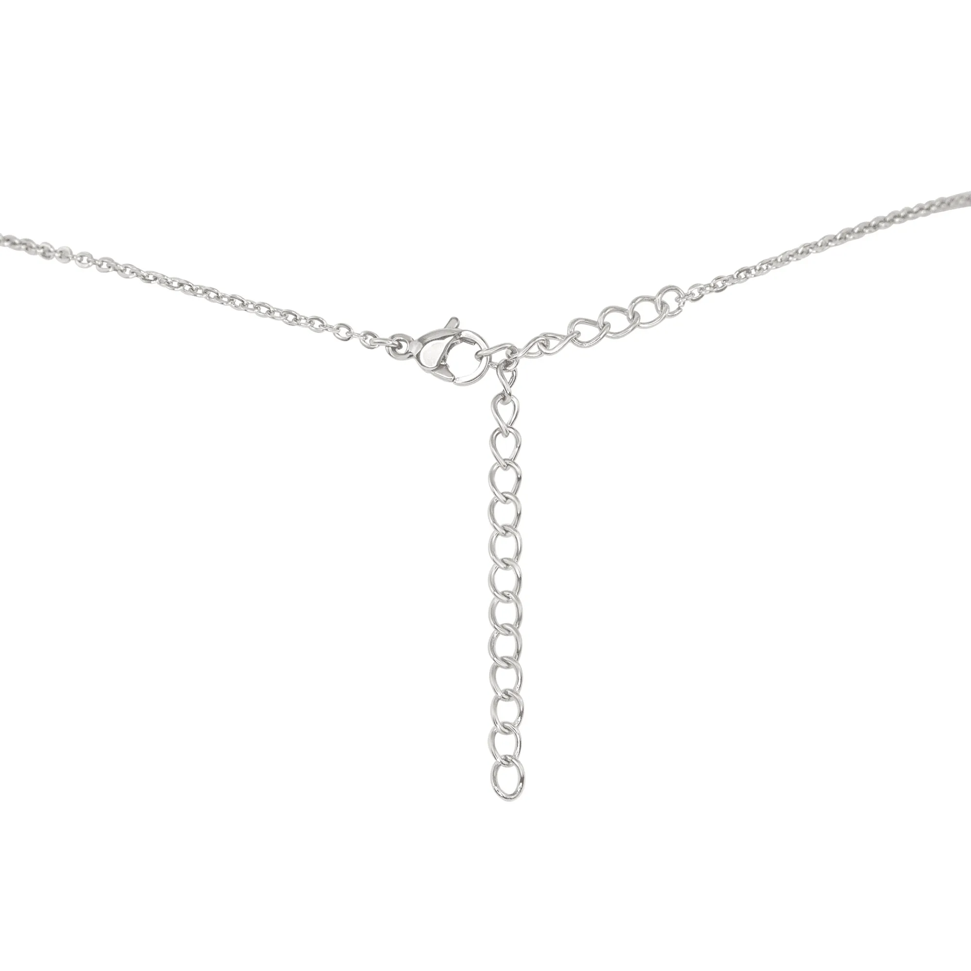 Rose Quartz Mini Double Terminated Crystal Point Pendant Choker Necklace