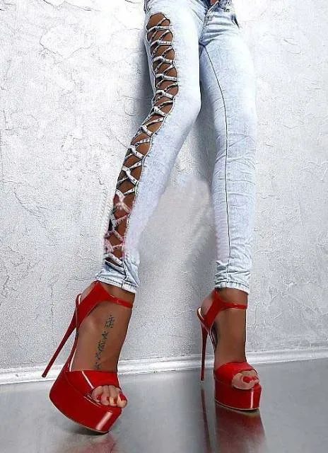 Sandals High Heels Open Toe Buckles