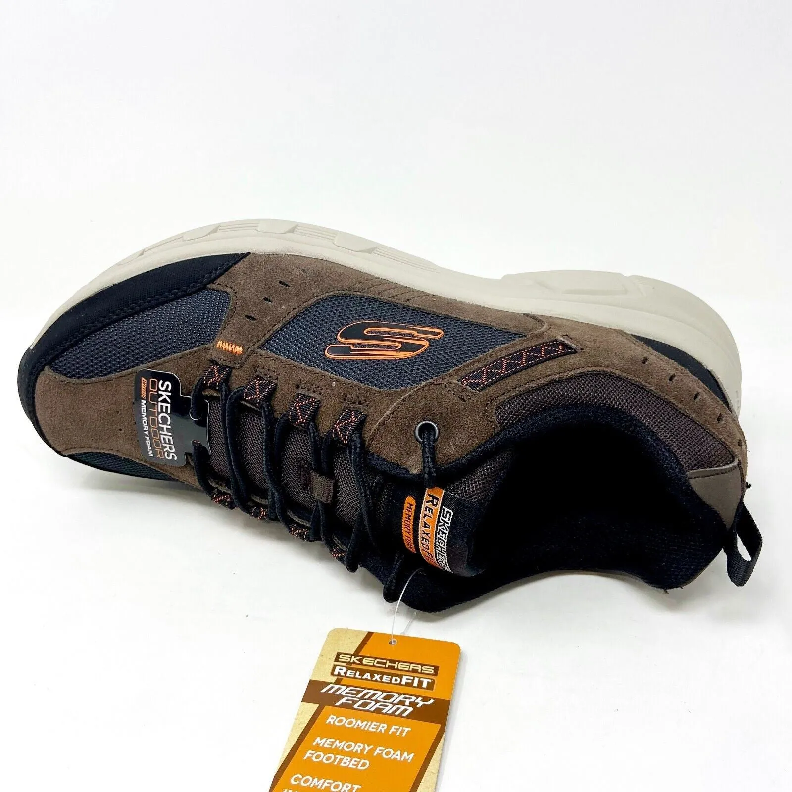 Skechers Oak Canyon Chocolate Black Mens Relaxed Fit Casual Outdoor Sneakers