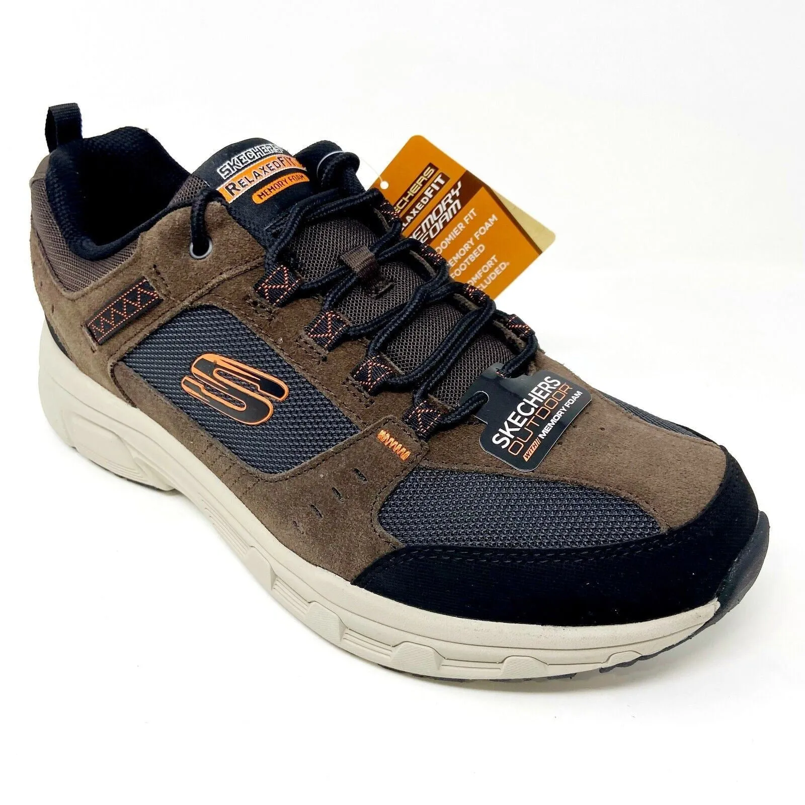 Skechers Oak Canyon Chocolate Black Mens Relaxed Fit Casual Outdoor Sneakers